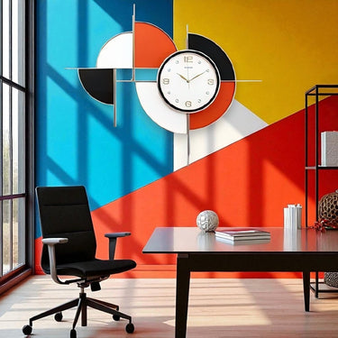 The GeoFusion Wall Art Clock (38 x 32 Inches)